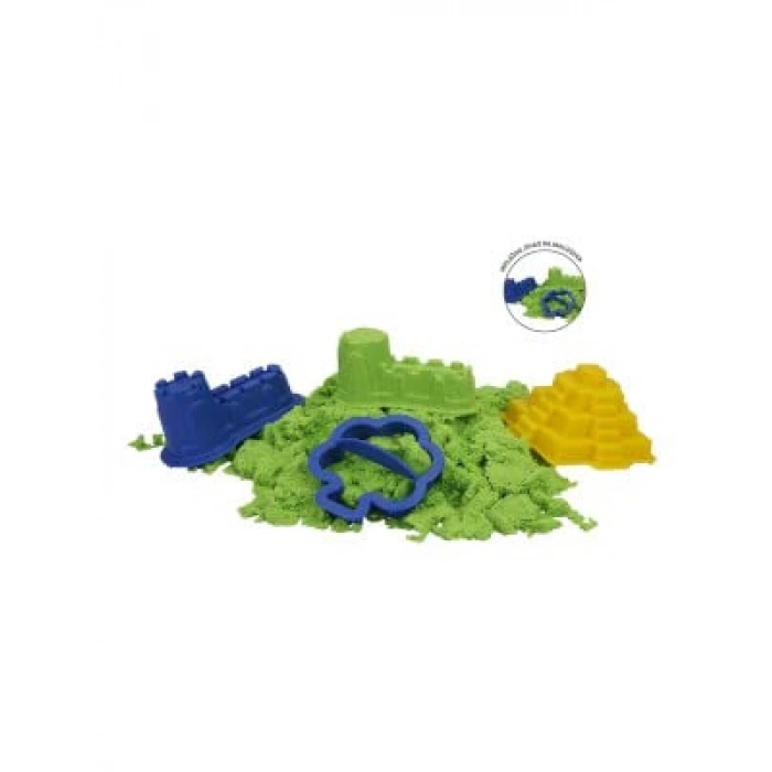 Yeşil Kinetik Kum 500 g Eğlenceli Oyun Seti
