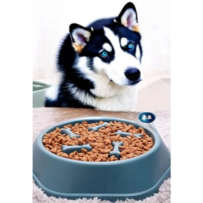 Yeşil Renk Yavaş Besleyici Köpek Mama Kabı, Obezite Önleyici