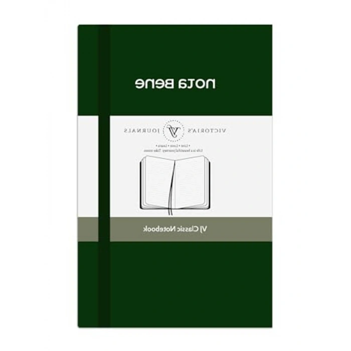Yeşil Sert Kapak Defter 9x14 cm Nota Bene Klasik Tasarım