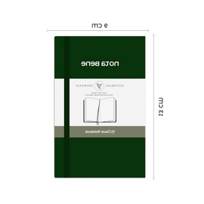 Yeşil Sert Kapak Defter 9x14 cm Nota Bene Klasik Tasarım