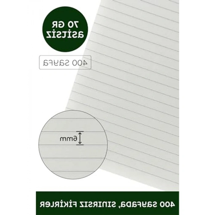 Yeşil Sert Kapak Defter 9x14 cm Nota Bene Klasik Tasarım