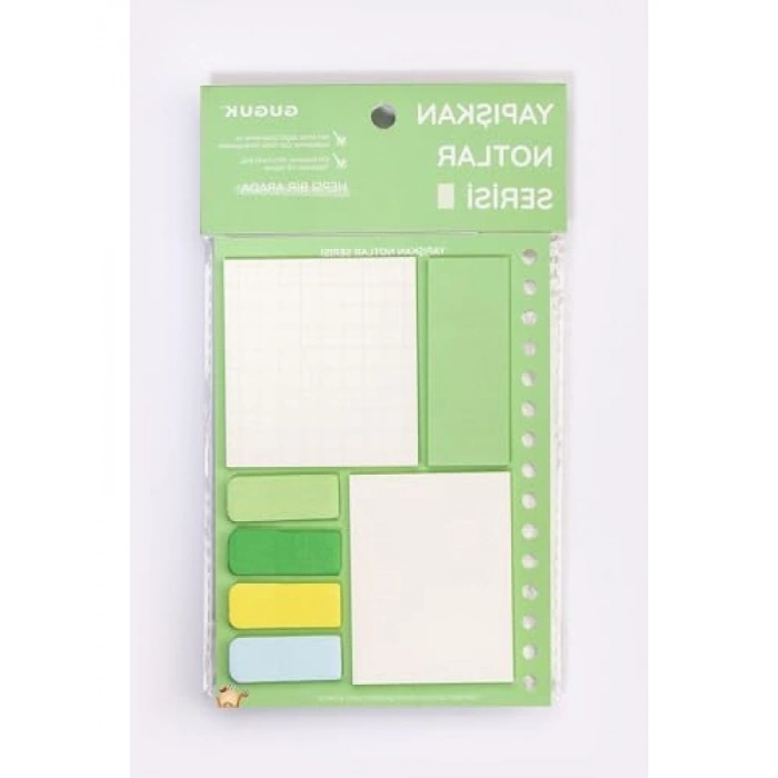 Yeşil Yapışkan Not Seti - Sticky Note