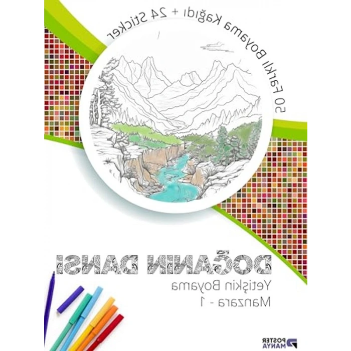 Yetişkin Boyama Kitabı, Doğa Temalı Mandala Çizimler ile Rahatlatır