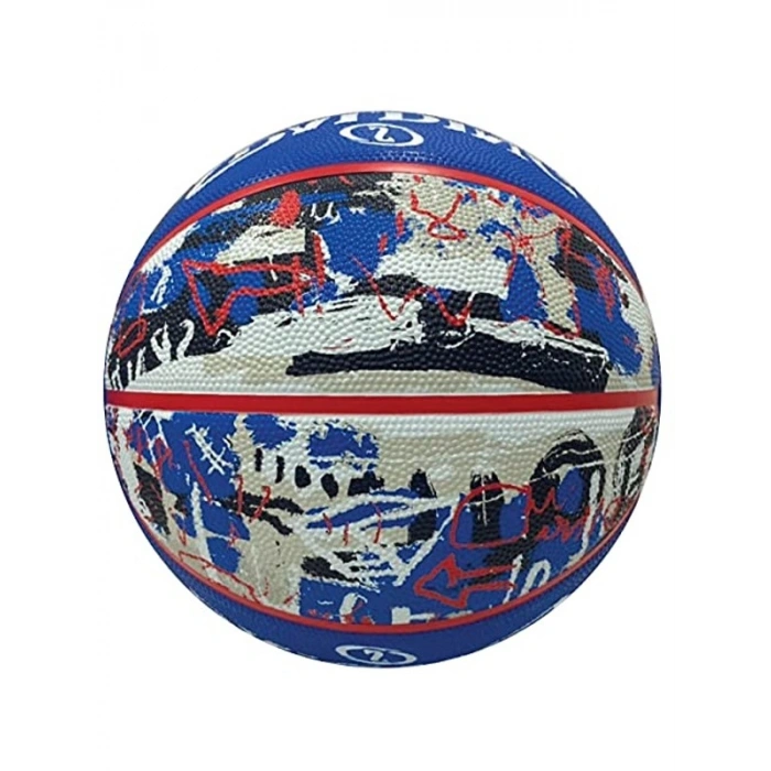 Yetişkin Graffiti Temalı Top, Mavi/Kırmızı Renk Seçeneği
