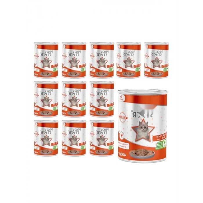 Yetişkin Kedi İçin Tavuklu Pate, 400 Gr x 12 Adet