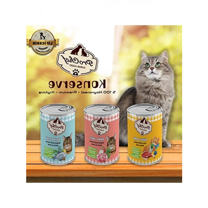 Yetişkin Kedi Maması, 24 Adet Etli Kıyılmış 415 Gr Konserve