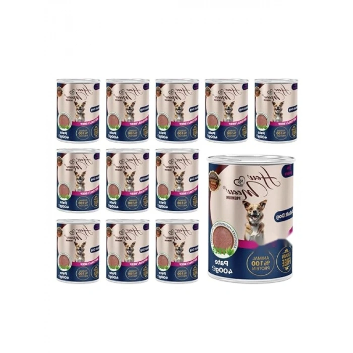 Yetişkin Köpek Biftekli Pate Yaş Mama, 400 Gr x 12 Adet