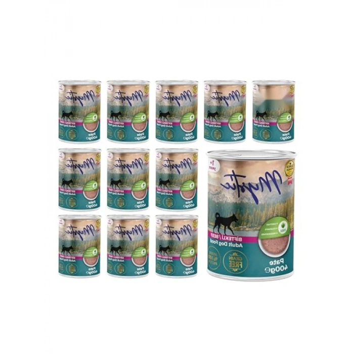 Yetişkin Köpekler İçin Biftekli Pate - 400 Gr x 12 Adet