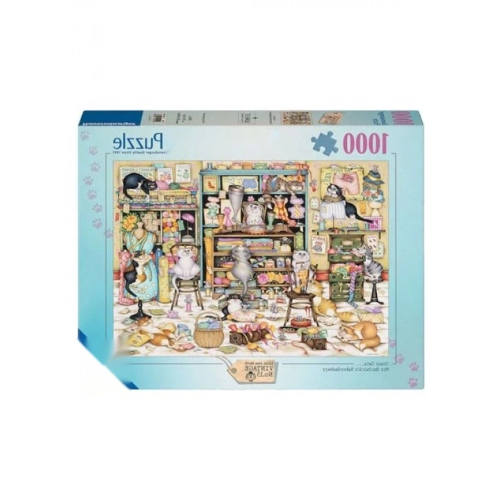 Yetişkinler İçin 1000 Parça Çılgın Kediler Puzzle