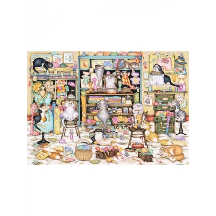 Yetişkinler İçin 1000 Parça Çılgın Kediler Puzzle