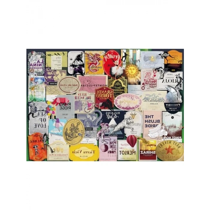 Yetişkinler İçin 1000 Parça Puzzle Etiket Seti - Eğlenceli Aktivite