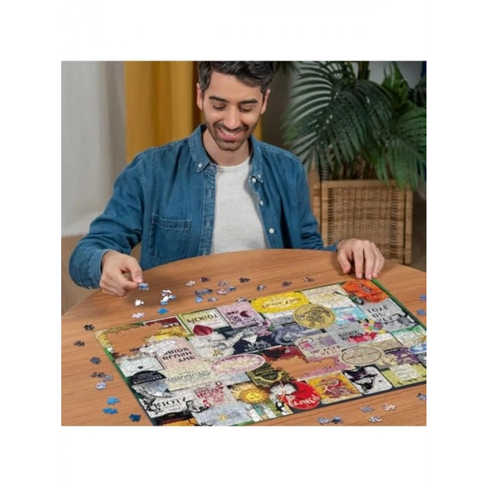 Yetişkinler İçin 1000 Parça Puzzle Etiket Seti - Eğlenceli Aktivite