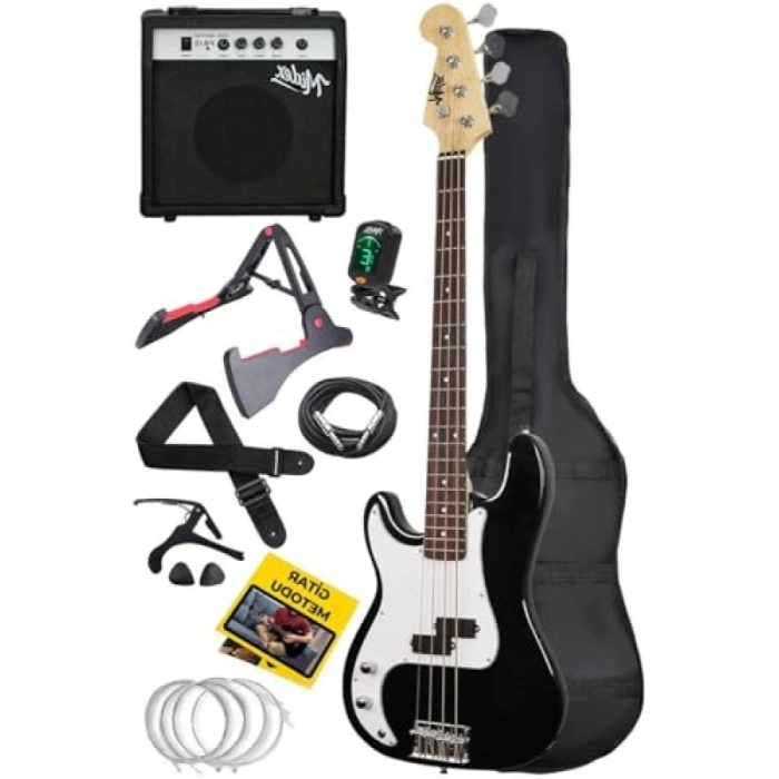 Yetişkinler İçin Amfili 46 İnç Bas Gitar Seti