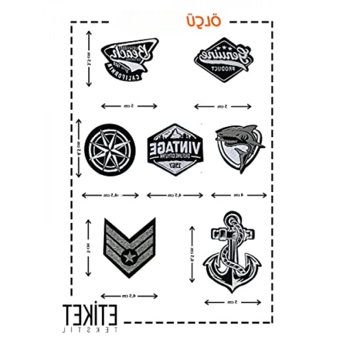 Yetişkinler için Deniz Temalı Yapışkan Dokuma Seti