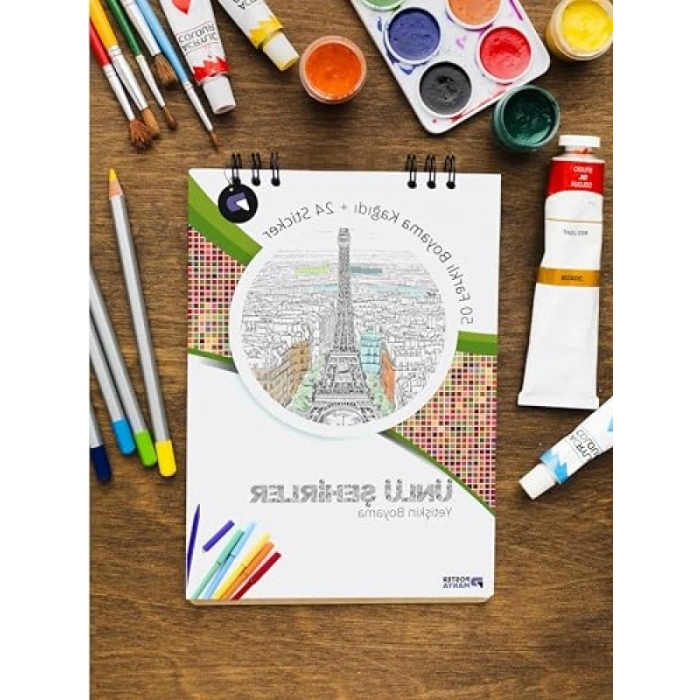 Yetişkinler İçin Mimari Mandala Boyama Kitabı