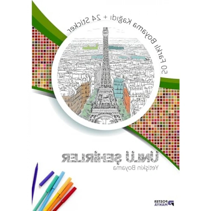 Yetişkinler İçin Mimari Mandala Boyama Kitabı