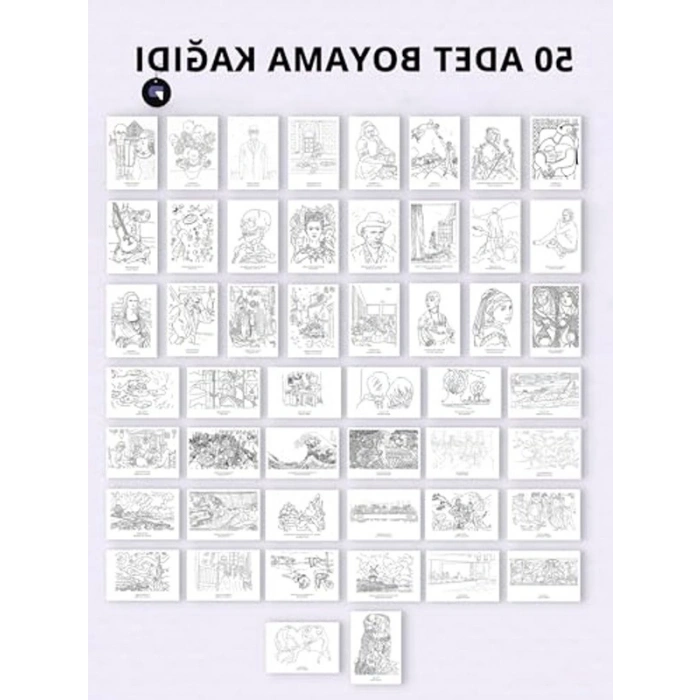 Yetişkinler için Sanatsal Hobi Boyama Kitabı, Ünlü Tablolar