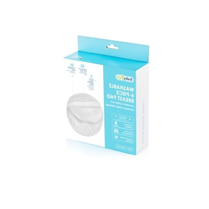 Yıkanabilir Pamuklu Göğüs Pedi - 6 Adet