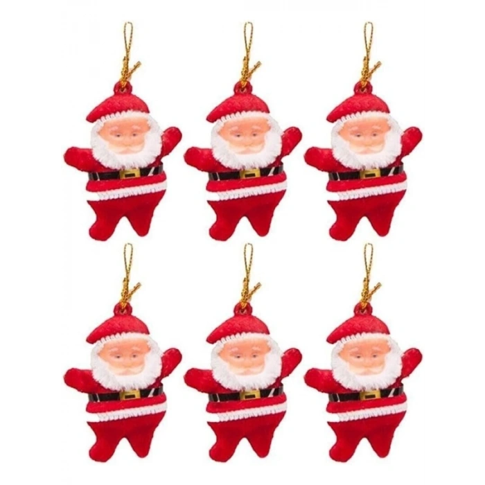 Yılbaşı Çam Ağacı Süsü, Noel Baba 6lı Set