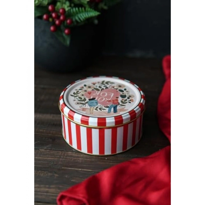 Yılbaşı Temalı 2li Dekoratif Metal Kutu Seti – Şık Tasarım