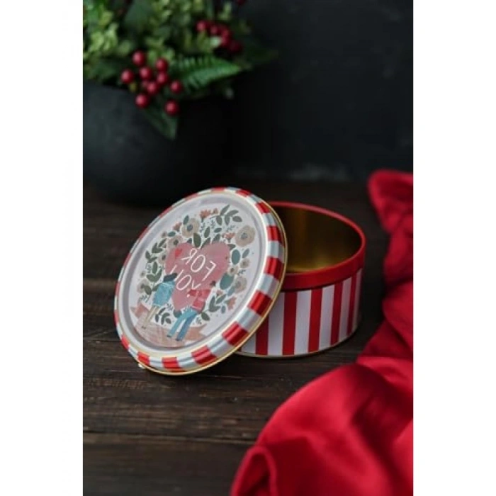 Yılbaşı Temalı 2li Dekoratif Metal Kutu Seti – Şık Tasarım