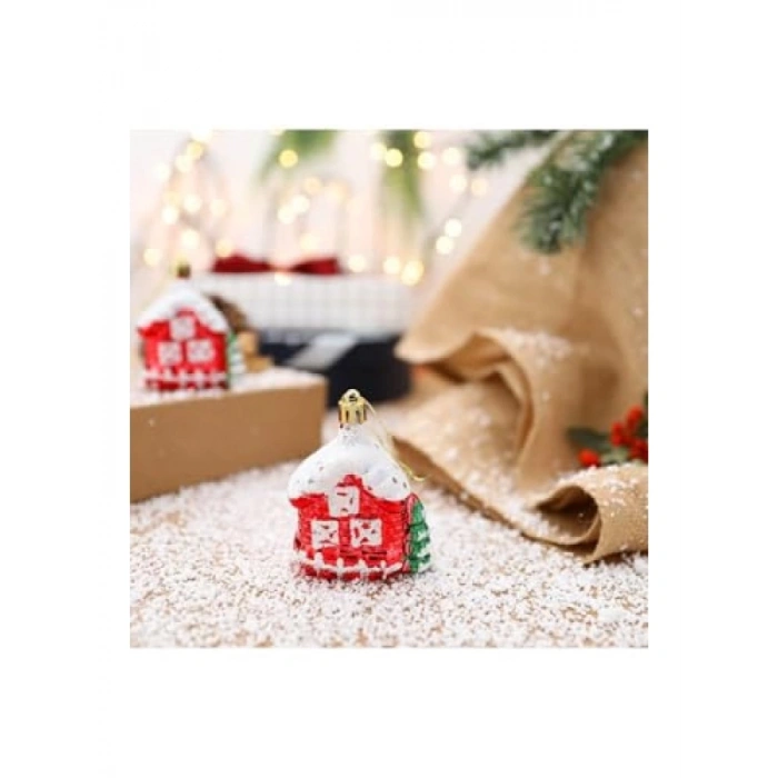 Yılbaşı Temalı 3 Adet Dağ Evi Süsü