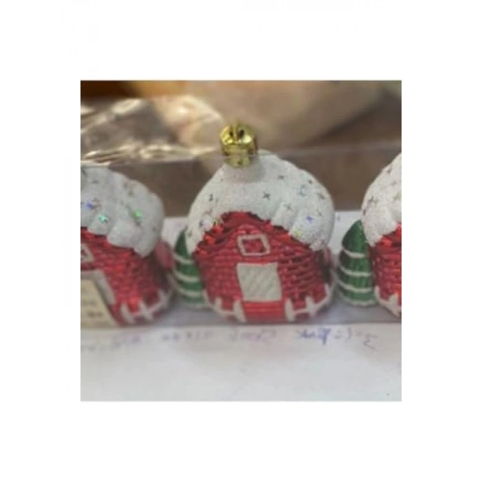 Yılbaşı Temalı 3 Adet Dağ Evi Süsü