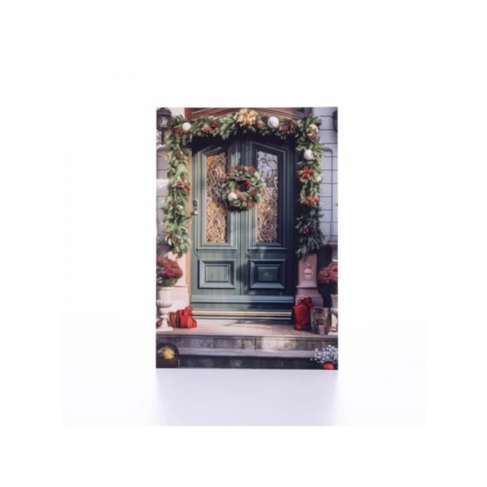 Yılbaşı Temalı Kapı Kartpostalı - 12x17 cm, 6 Adet