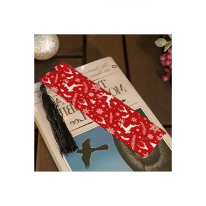 Yılbaşı Temalı Metal Kitap Ayracı - 13.5 cm x 4 cm