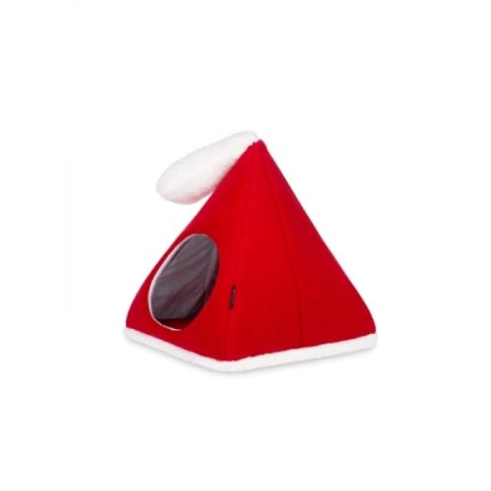 Yılbaşı Temalı Piramit Kedi Yatağı, 40 x 40 cm