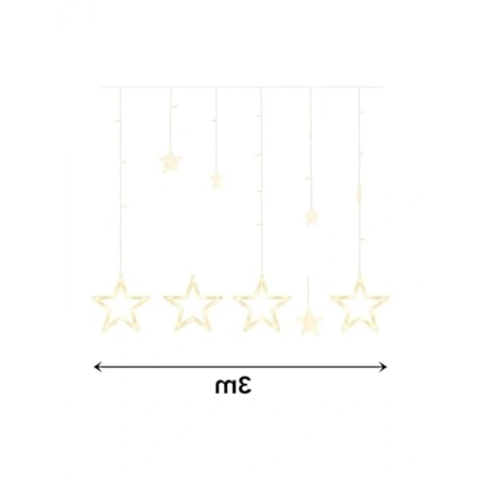 Yıldız Figürlü Dekoratif Peri LED Işık - 3 Metre