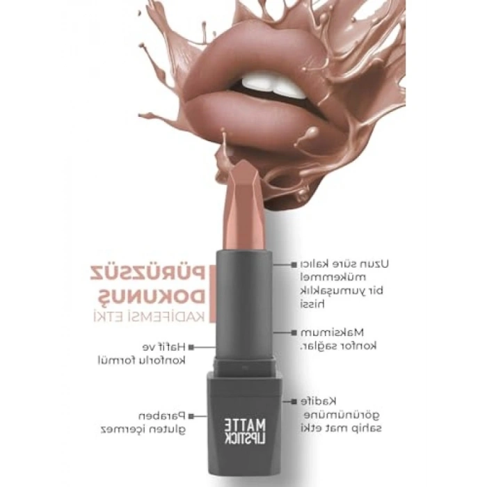 Yoğun Renk Veren Kadifemsi Mat Ruj - 402 Nude