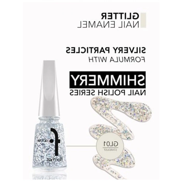 Yoğun Simli Şeffaf Oje - Glitter Nail Enamel Gl001 Stardust