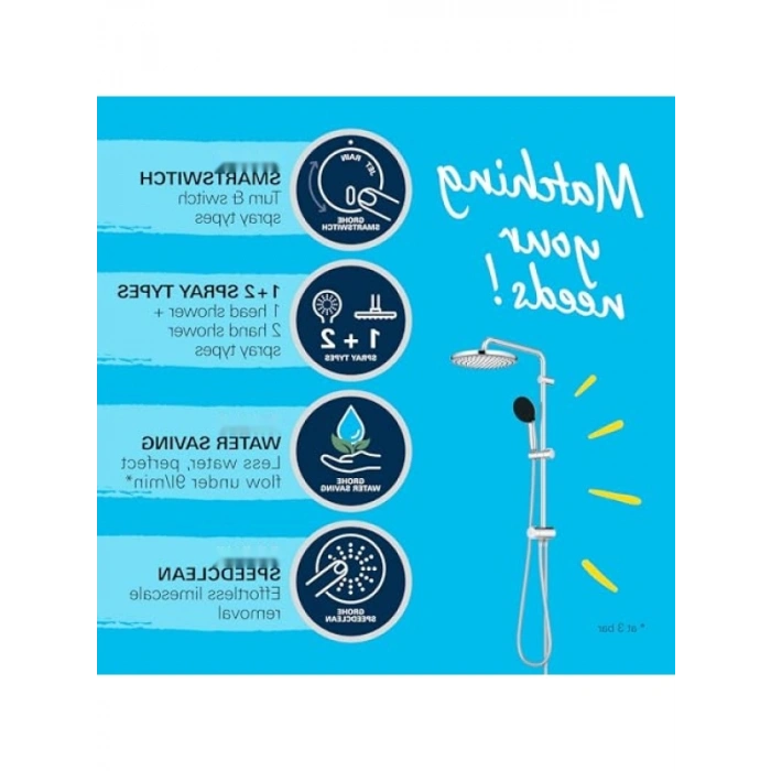 Yön Değiştiricili Duş Sistemi - 620mm, 2 Akışlı