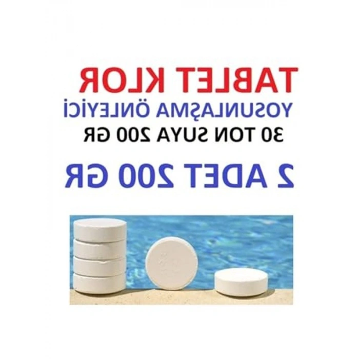 Yosun Önleyici Havuz Temizleyici Tablet, 200 Gr, 2 Adet Set