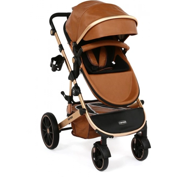 Yoyko Capsule Egg Travel Sistem Bebek Arabası Kahve Rose
