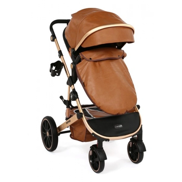 Yoyko Capsule Egg Travel Sistem Bebek Arabası Kahve Rose