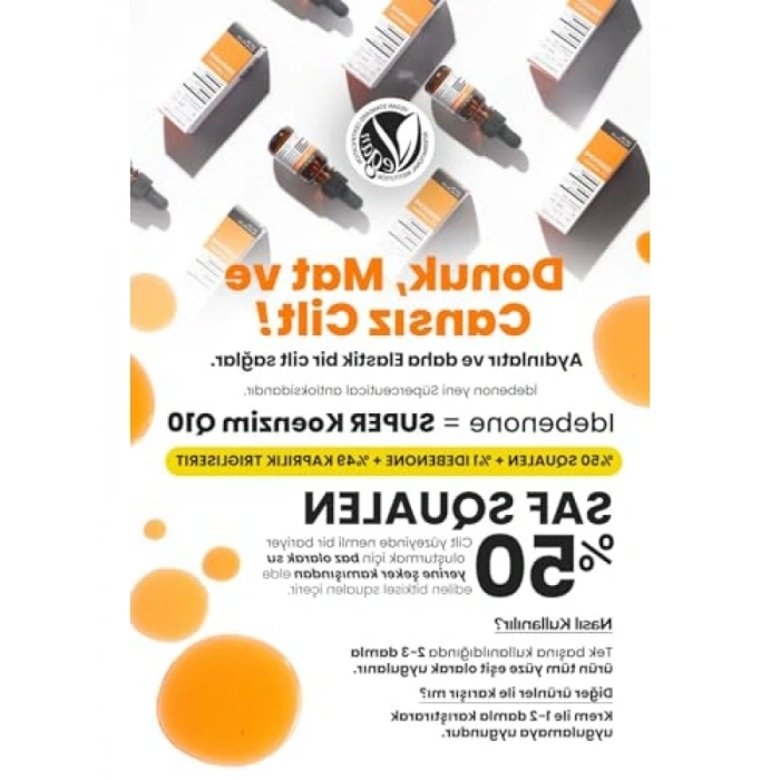 Yüksek Antioksidan İçeren Idebenon Cilt Serum