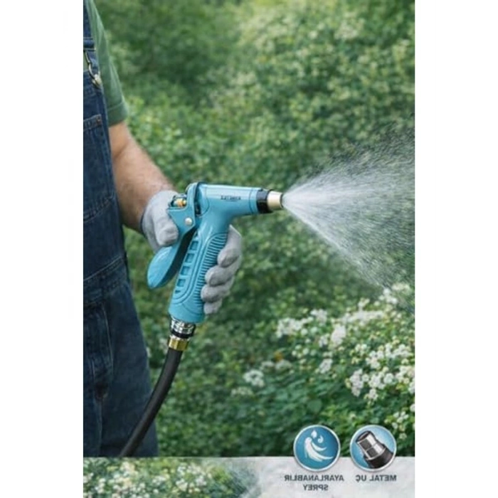 Yüksek Basınçlı Bahçe Sulama Tabancası - Ayarlanabilir Hortum Ucu