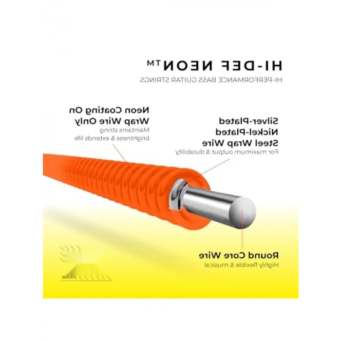 Yüksek Çözünürlüklü Neon Bas Gitar Telleri