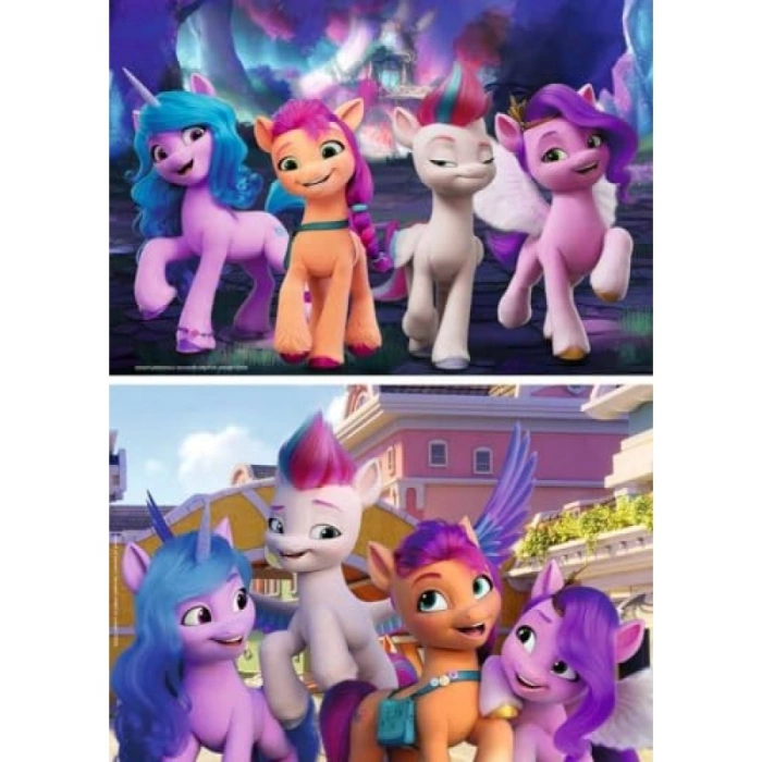 Yüksek Kalite 2x24 Parçalı My Little Pony Puzzle