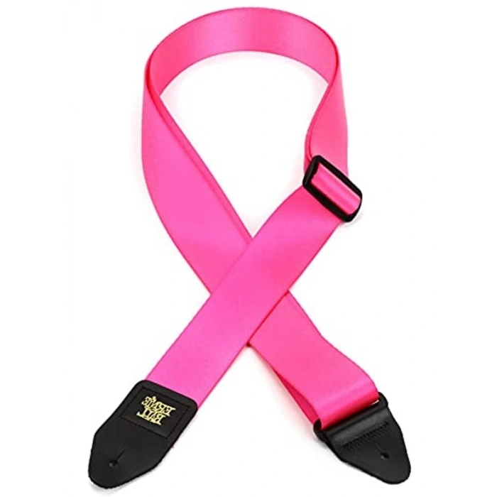 Yüksek Kalite Gitar Askısı, Neon Pembe Renk ile