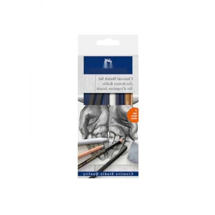 Yüksek Kalite Kömür Çizim Seti - 7 Parça