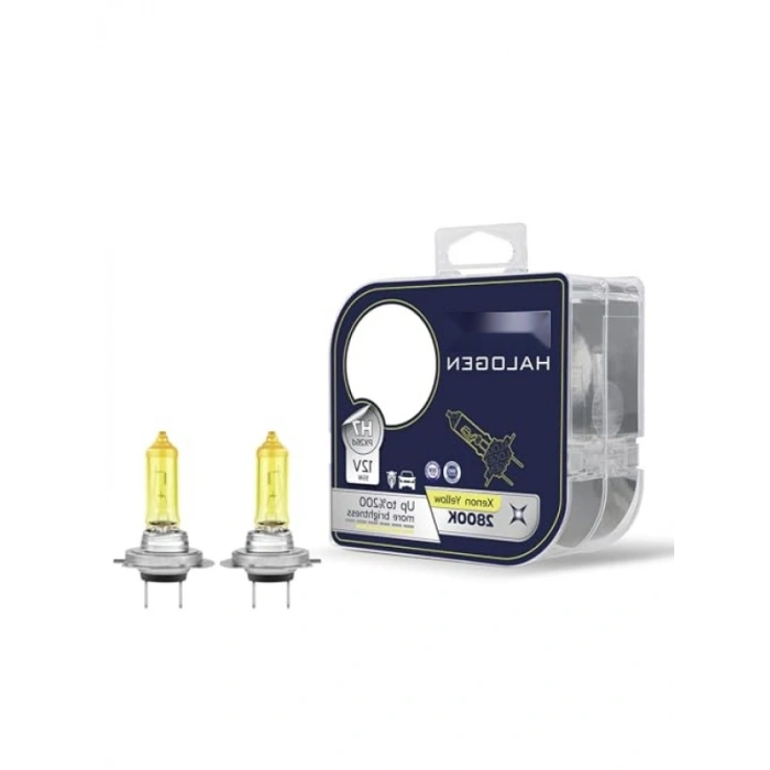 Yüksek Kaliteli 12V H7 55W Sarı Işık Ampul Seti (2 Adet)