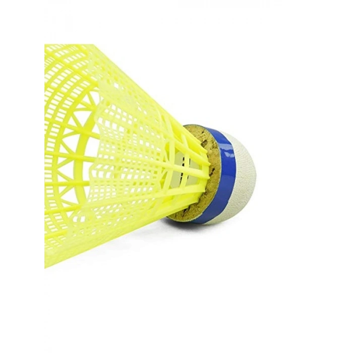 Yüksek Kaliteli 6lı Plastik Badminton Topu - Sarı