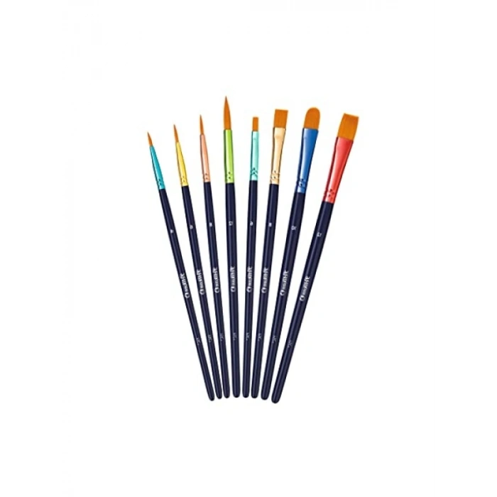 Yüksek Kaliteli 8 Adet Sentetik Boya Fırçası Seti