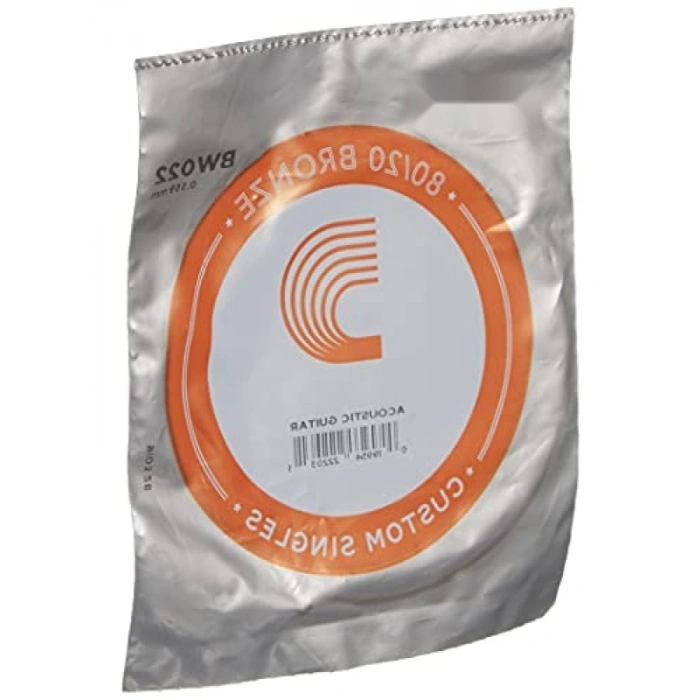 Yüksek Kaliteli Akustik Tek Tel, 80/20 Bronze Wound (Kalınlık: 022, 5li Paket)