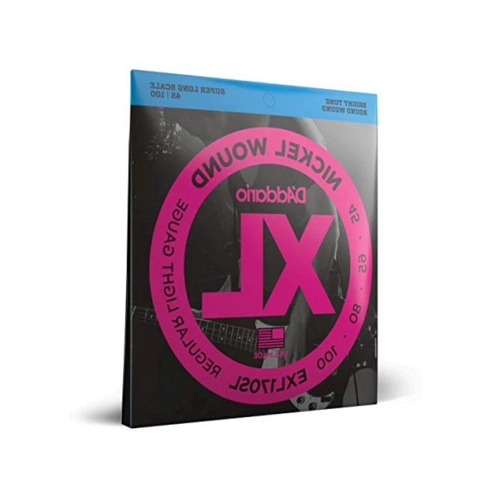 Yüksek Kaliteli Bas Gitar Tel Seti, XL 45-100, Super Long Scale