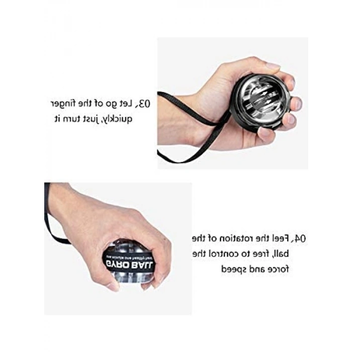 Yüksek Kaliteli Çantalı Bilek Egzersiz Topu - Siyah