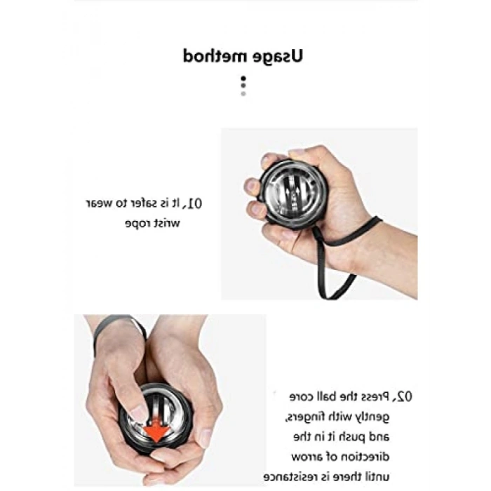 Yüksek Kaliteli Çantalı Bilek Egzersiz Topu - Siyah